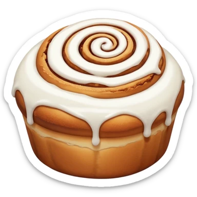 cinnamon roll with lots of icing sticker