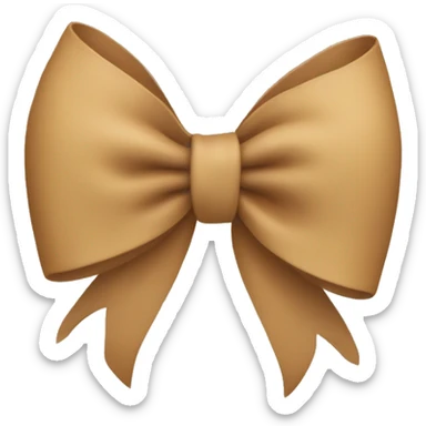 tan bow sticker