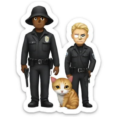 criminal with cat  sticker