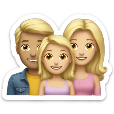 blonde family sticker