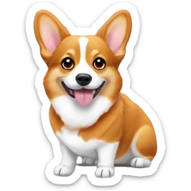 Corgi with pumpkin spice sticker