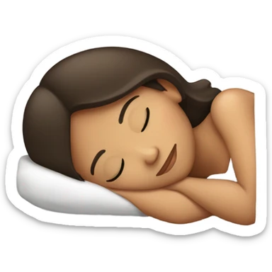 Brunette girl sleepin sticker