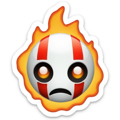 I want the Reddit logo (circle red logo with the robot face) on flames sticker