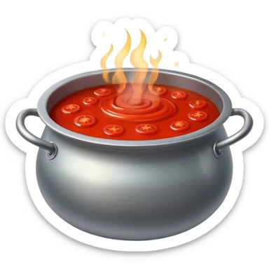 Big cauldron of tomato sauce being cooked emoji  sticker