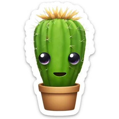 Cactus with eyes and a Mohawk  sticker