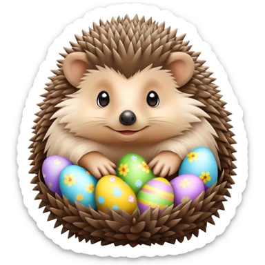 Easter hedgehog  sticker