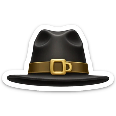 pilgrim hat with gold buckle  sticker
