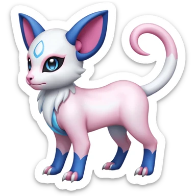 Absol-Lumineon-Skitty-Amauara-Fakémon-hybrid-creature (full body)  sticker