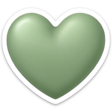Sage Green heart emoji sticker