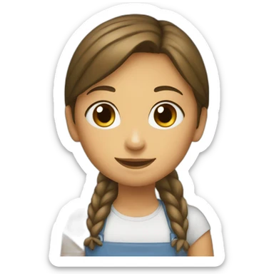 Fille avec du beurre sticker