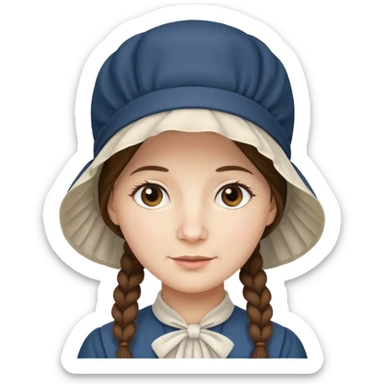 amish lady sticker