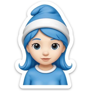 girl smurf  sticker