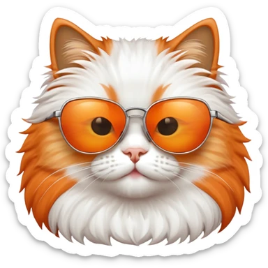 Cat with sunglasses sticker