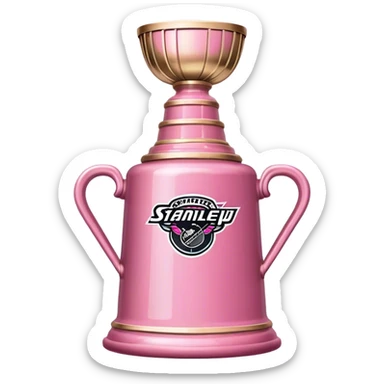 A Pink stanley cup sticker