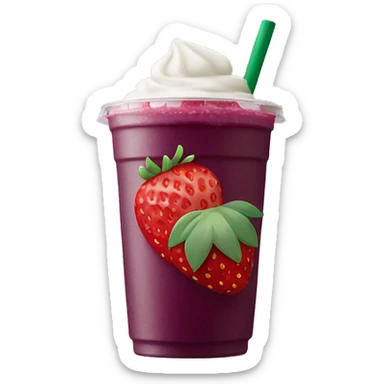 Strawberry açaí refresher from Starbucks with no strawberries  sticker