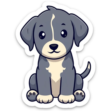 Great Dane puppy sticker