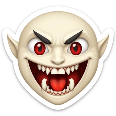Sexy Vampire fangs biting sticker