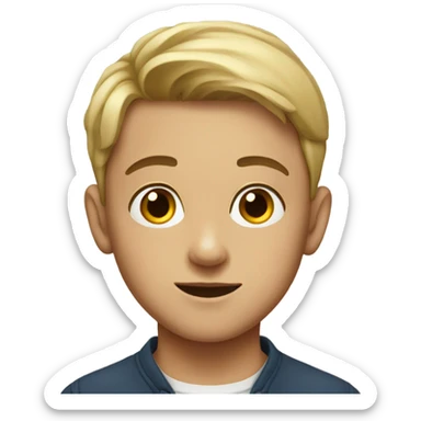 portrait of a boy with earrings sticker