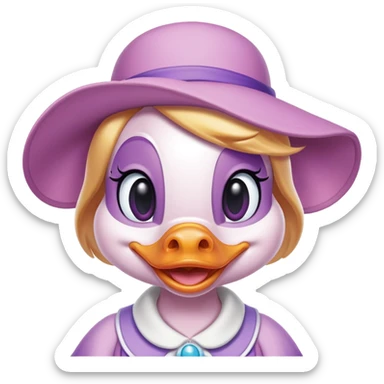 Daisy Duck from Disney smiling sticker