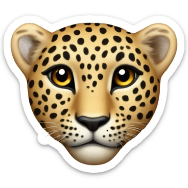 Leopard heart sticker