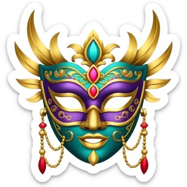 Festival themed Mask sticker