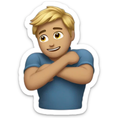 Me hugging the air sticker