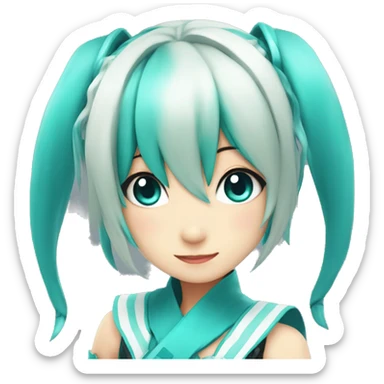 Hastune miku cosplay  sticker