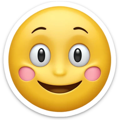 Apple-style 3D illustration of a single yellow like emoji sticker