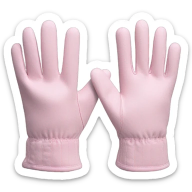 Pale pink garden gloves sticker