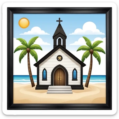 beach church sticker