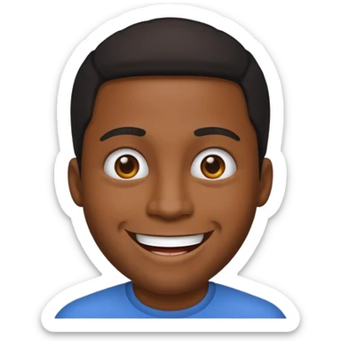 black dude happy  sticker