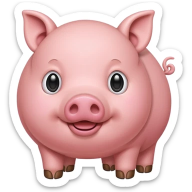 pink pig sticker