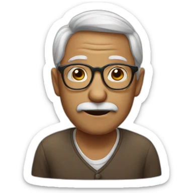 Old man with specs  sticker