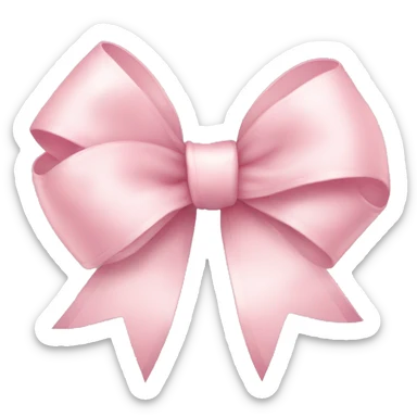 Light pink bow with ribbon detailing  sticker