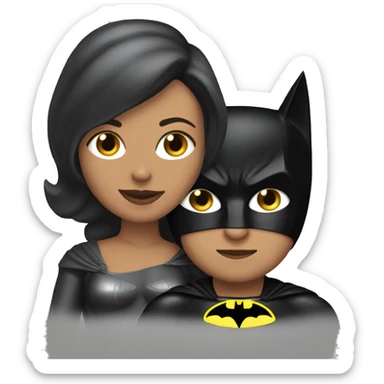 Cat women with Batman  sticker