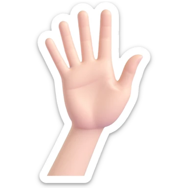 hand making the 'OK' gesture, pale skin tone, 3D emoji style sticker