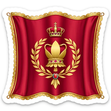 Bandera Aspa de borgoña del imperio e sticker
