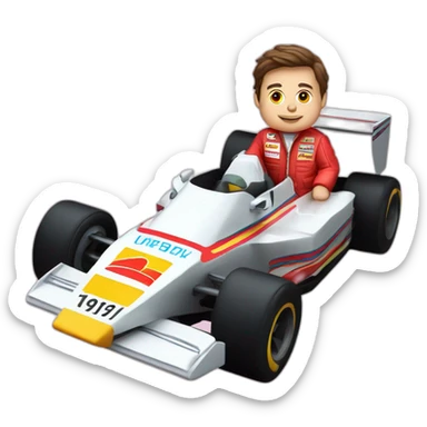 marty mcfly with formula 1 car sticker