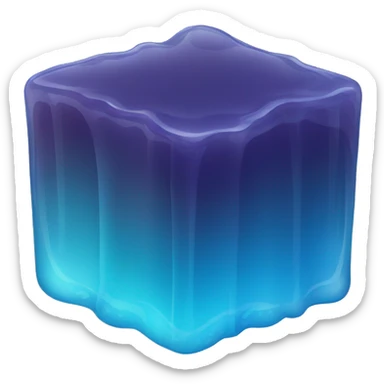square blue jelly slab defined sticker