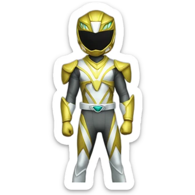 crystal power ranger full body sticker