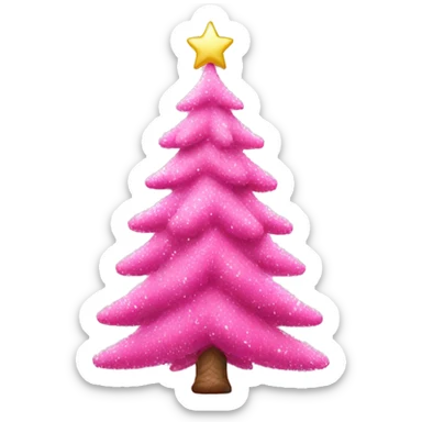 Pink Christmas tree  sticker
