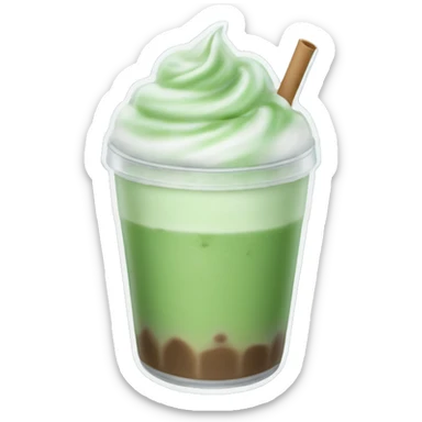 iced matcha latte aber blau und ein detektiv hält es wärend er einen dieb jagt sticker