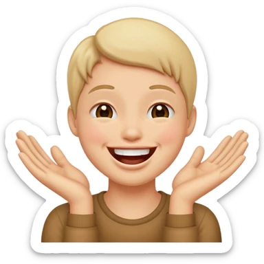 Choqué de rire et qui se tiens les joues  sticker