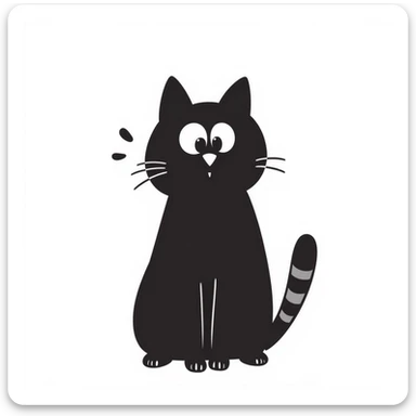 confused cat sticker