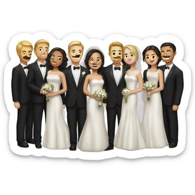 Wedding party sticker