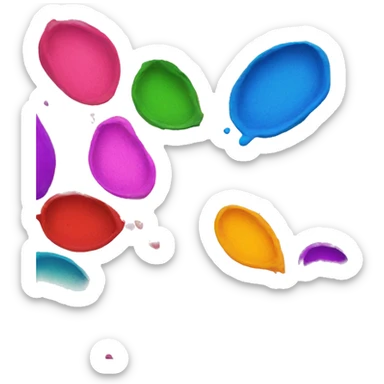 holi colours sticker