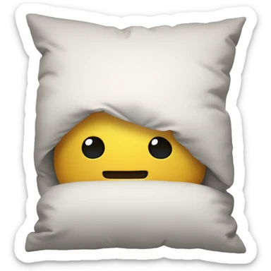 cartoon head buried in pillow sticker
