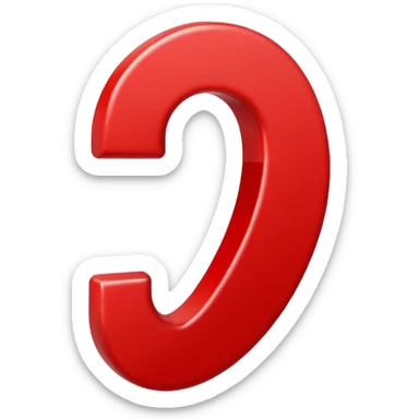 Question mark emoji in red colour  sticker