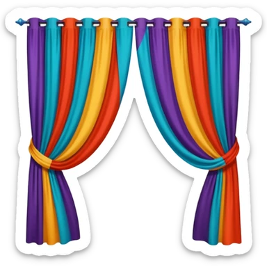 colorful Curtain sticker