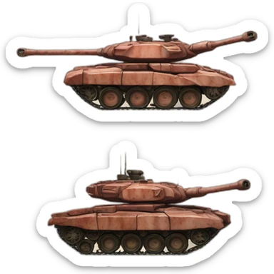 t90 tank made from meat sticker